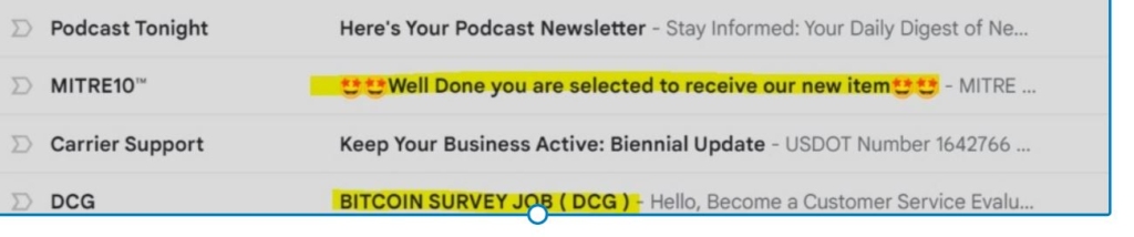 Bad Email Subject Lines